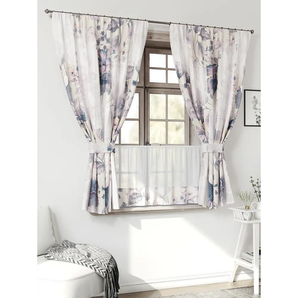 Фото 2 Комплект штор Comfy way Иномик - 56 CW705056-160 на шторной ленте 160x150 см цвет бежевый Фото 2 Комплект штор Comfy way Иномик - 56 CW705056-160 на шторной ленте 160x150 см цвет бежевый