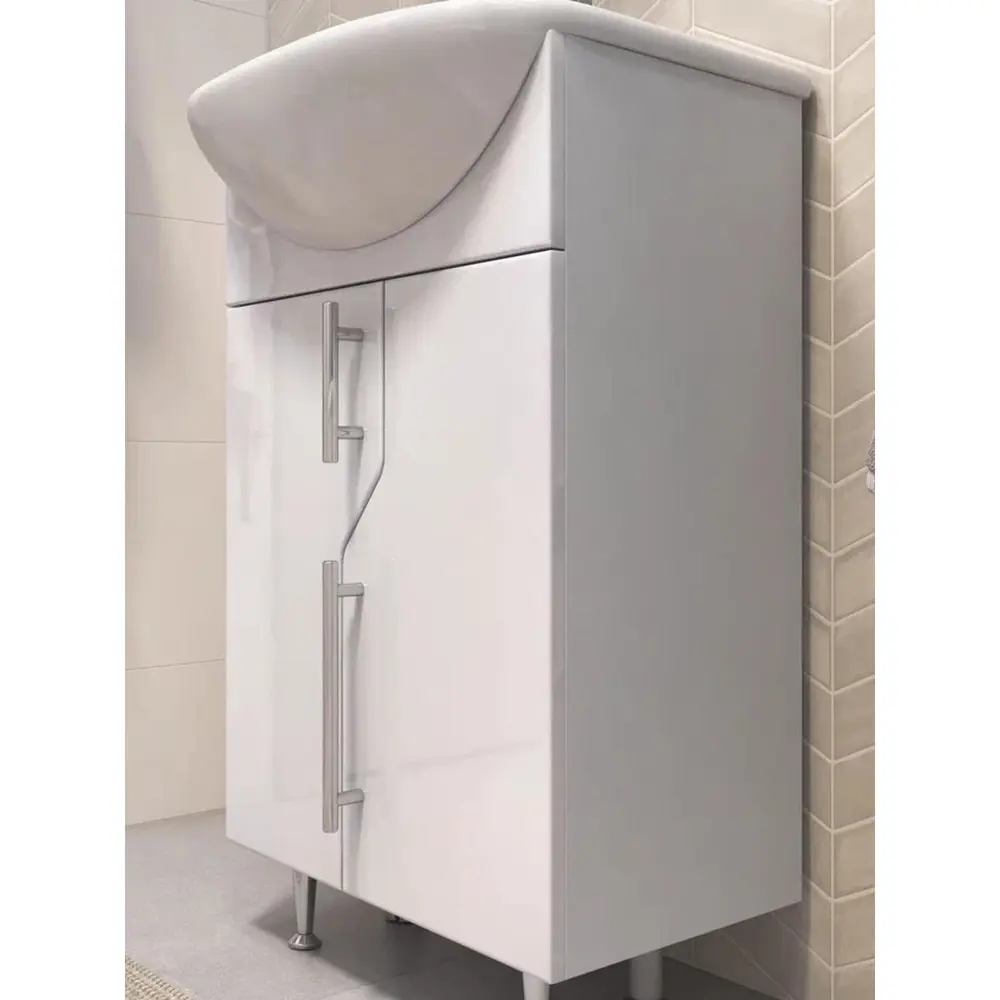 Фото 4 Тумба с раковиной напольная Vigo Turin 223 45 см цвет белый Фото 4 Тумба с раковиной напольная Vigo Turin 223 45 см цвет белый