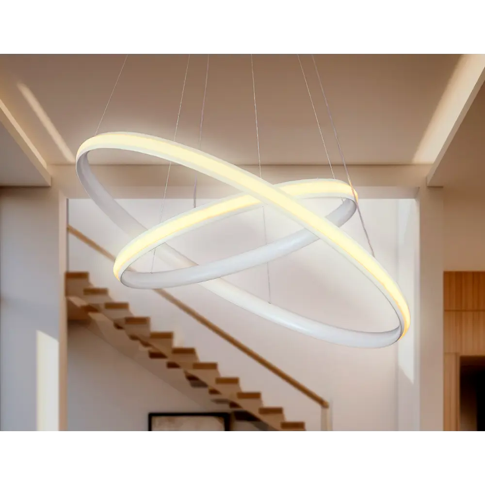 Фото 3 Светильник подвесной светодиодный Ambrella Light Comfort с пультом управления 14 м² нейтральный белый свет цвет белый Фото 3 Светильник подвесной светодиодный Ambrella Light Comfort с пультом управления 14 м² нейтральный белый свет цвет белый