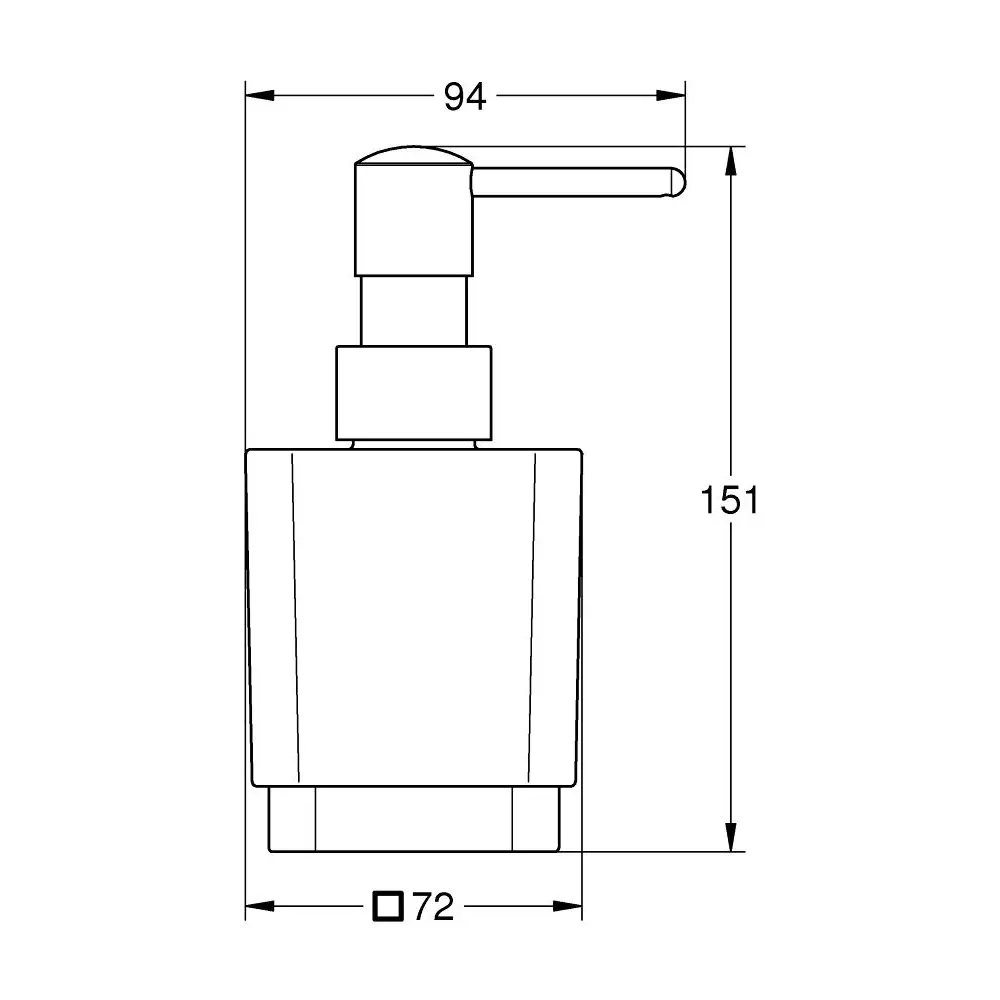 Фото 3 Дозатор жидкого мыла Grohe Selection Cube, хром (40805000) Фото 3 Дозатор жидкого мыла Grohe Selection Cube, хром (40805000)