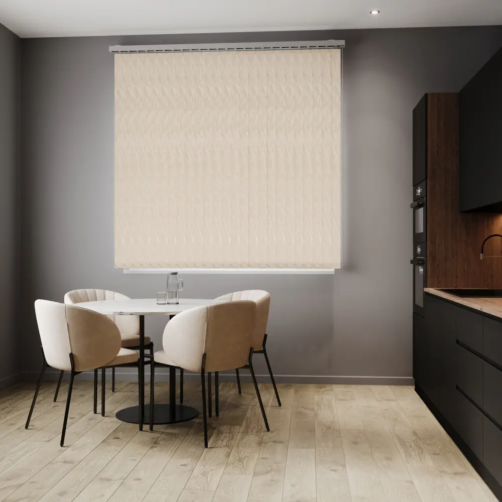 Фото Комплект вертикальных жалюзи Унистайл Vzhorbez 185x280 см алюминий цвет бежевый