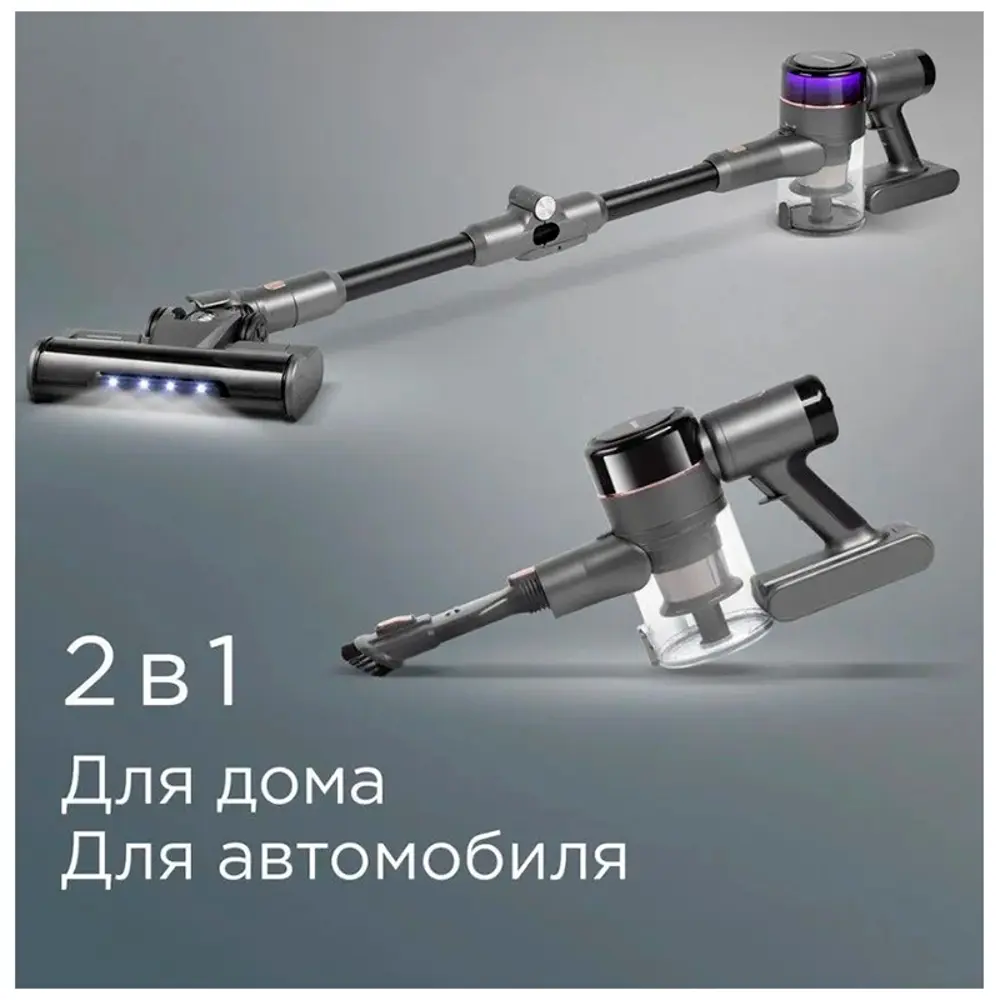 Фото 6 Пылесос вертикальный Redmond Vh1311 0.6 л 350 Вт цвет серый Фото 6 Пылесос вертикальный Redmond Vh1311 0.6 л 350 Вт цвет серый