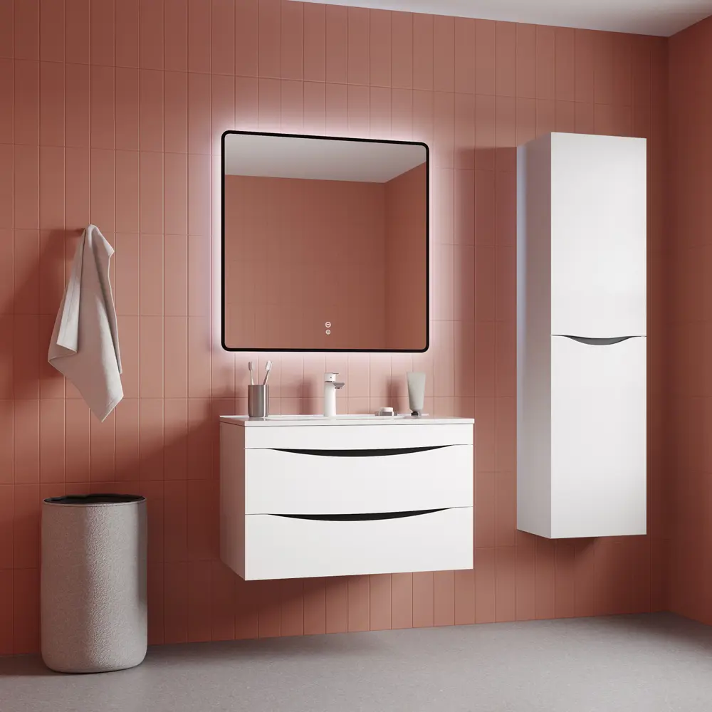 Фото Зеркало для ванной Iddis Cloud CLX80T0i98 с подсветкой 80x80см Фото Зеркало для ванной Iddis Cloud CLX80T0i98 с подсветкой 80x80см