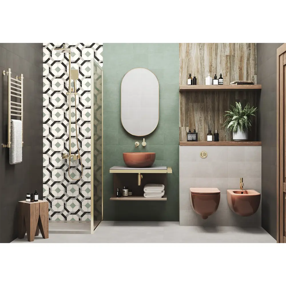 Фото 4 Керамогранит New trend Design art GP2020DNA24 20x20см цвет зеленый