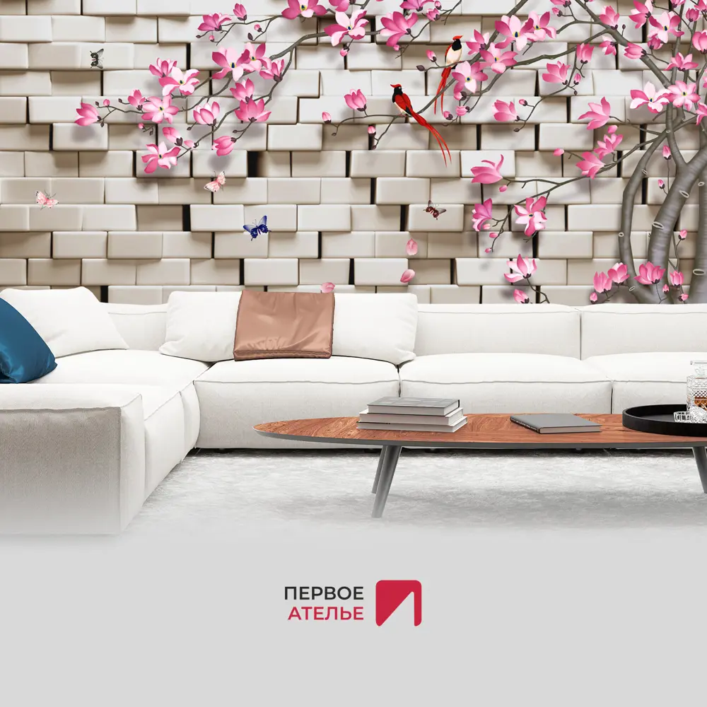 Фото 3 Фотообои флизелиновые Первое Ателье Дерево у кирпичной стены pw95554-6 600x250 см Фото 3 Фотообои флизелиновые Первое Ателье Дерево у кирпичной стены pw95554-6 600x250 см