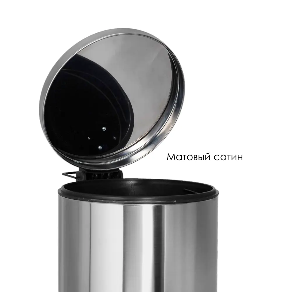 Фото 4 Урна для мусора Efor metal EF-908M 40 л нержавеющая сталь цвет серебристый Фото 4 Урна для мусора Efor metal EF-908M 40 л нержавеющая сталь цвет серебристый