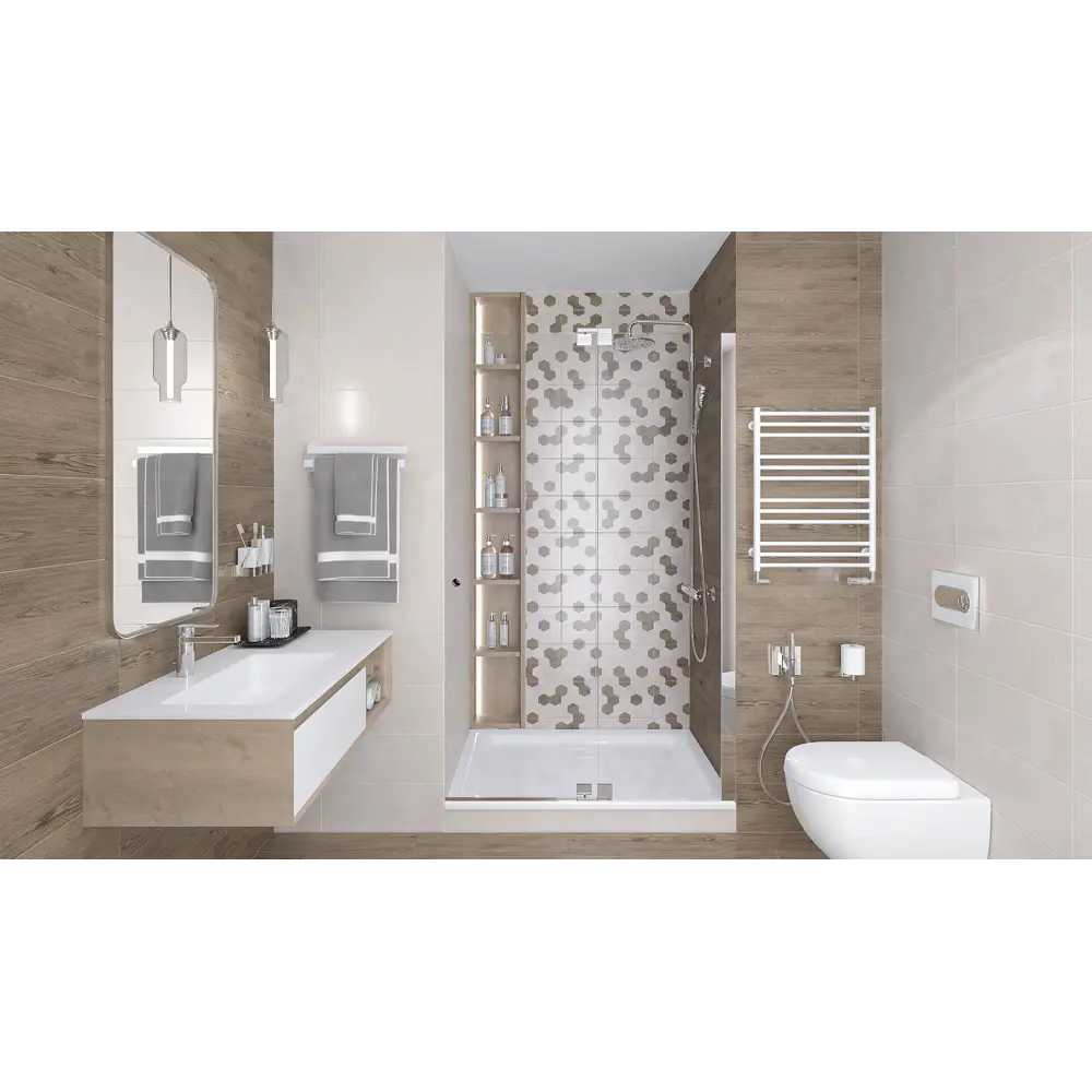 Фото 5 Керамическая плитка Laparet Betonhome х9999284113 20x50см 1.1 м² цвет разноцветный, цена за упаковку Фото 5 Керамическая плитка Laparet Betonhome х9999284113 20x50см 1.1 м² цвет разноцветный, цена за упаковку