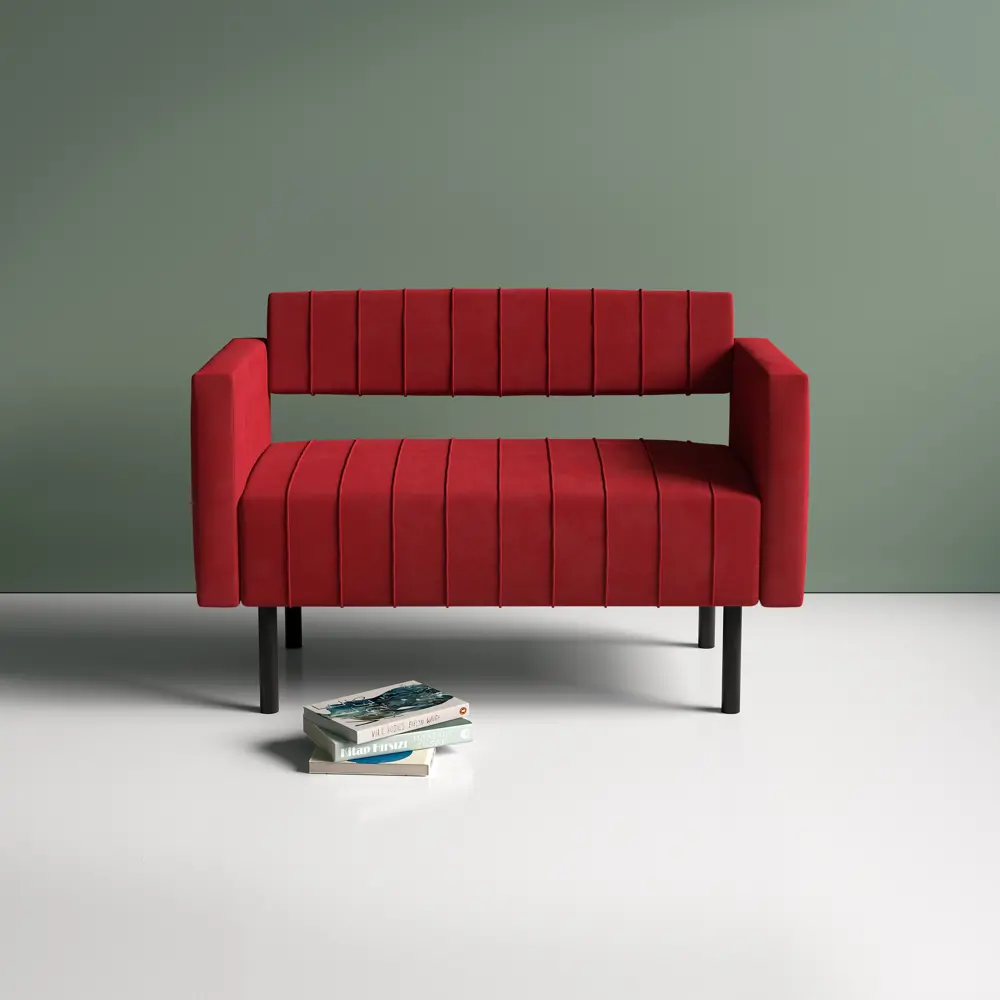 Фото 3 Диван Salon tron Rain divan_rain_10 116x82x51 см велюр цвет красный Фото 3 Диван Salon tron Rain divan_rain_10 116x82x51 см велюр цвет красный