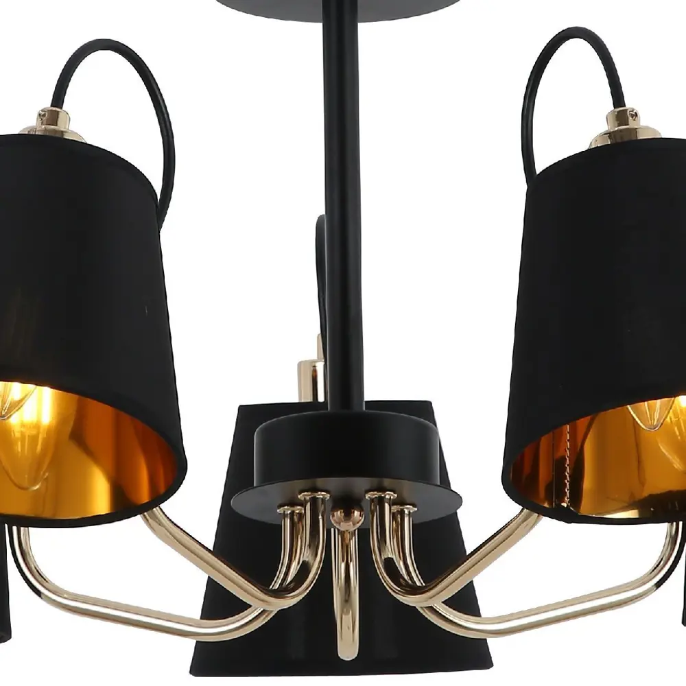 Фото 2 Люстра на штанге Illumico Нет Il6120-5cou-79 bk gd 5 лампа 10 м² цвет черный Фото 2 Люстра на штанге Illumico Нет Il6120-5cou-79 bk gd 5 лампа 10 м² цвет черный