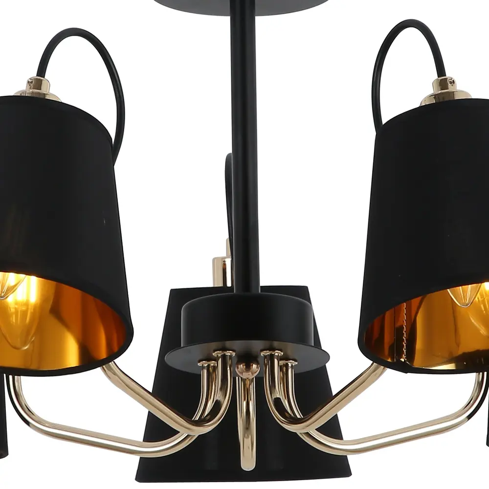 Фото 3 Люстра на штанге Illumico Нет Il6120-5cou-79 bk gd 5 лампа 10 м² цвет черный