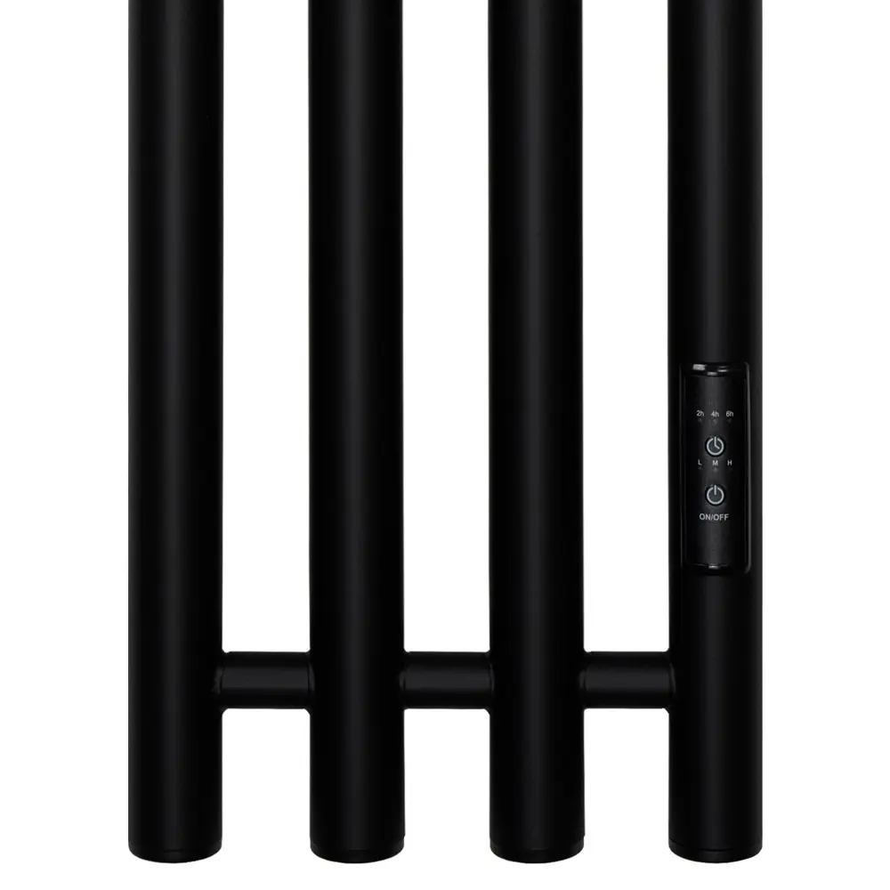 Фото 3 Полотенцесушитель электрический Primoclima Sol R E Black 210x1000 мм 105 Вт с терморегулятором I-образный цвет черный матовый Фото 3 Полотенцесушитель электрический Primoclima Sol R E Black 210x1000 мм 105 Вт с терморегулятором I-образный цвет черный матовый
