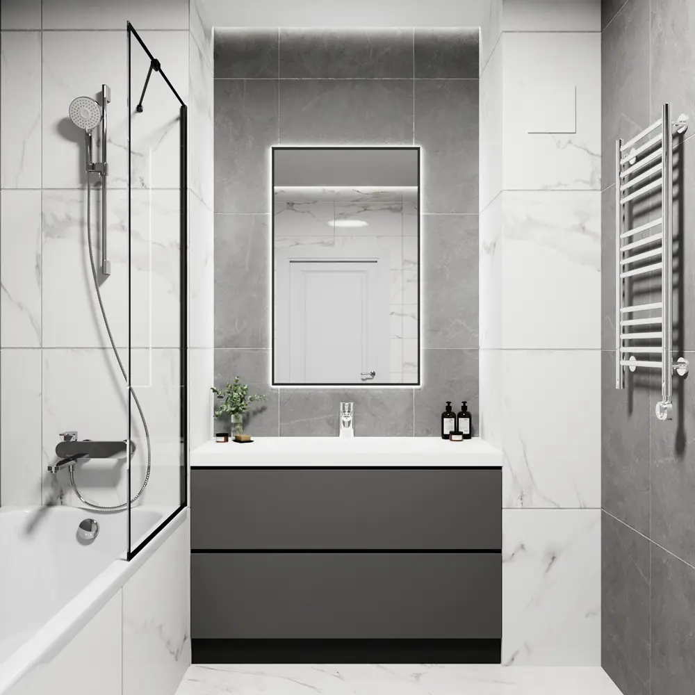 Фото 3 Зеркало со встроенной подсветкой One mirror 11070чсх 70x110 см Фото 3 Зеркало со встроенной подсветкой One mirror 11070чсх 70x110 см