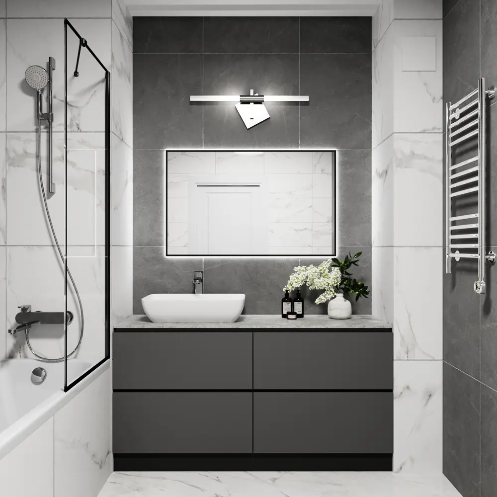 Фото 4 Зеркало со встроенной подсветкой One mirror 11070чсх 70x110 см Фото 4 Зеркало со встроенной подсветкой One mirror 11070чсх 70x110 см