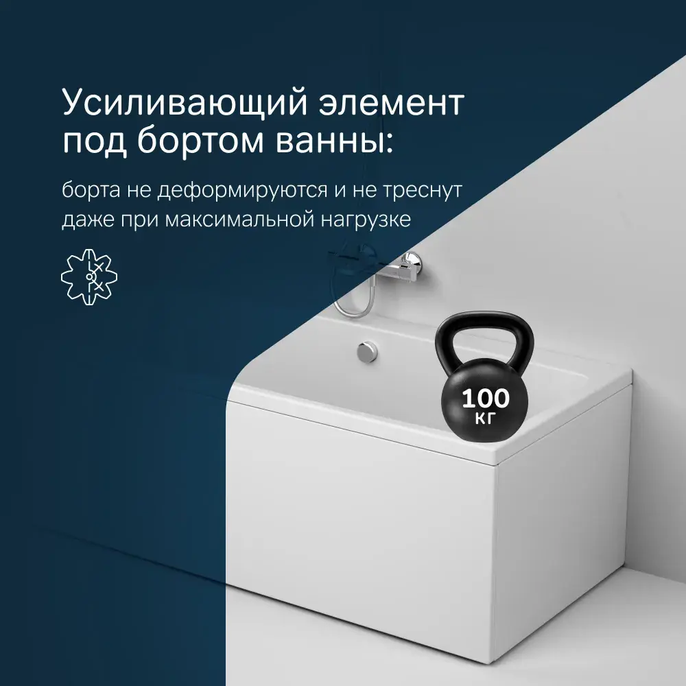 Фото 5 Ванная акриловая Am.pm Func 150x70 комплект 3 в 1, каркас и слив-перелив хром, декоративная заглушка слива, усиленный корпус Фото 5 Ванная акриловая Am.pm Func 150x70 комплект 3 в 1, каркас и слив-перелив хром, декоративная заглушка слива, усиленный корпус