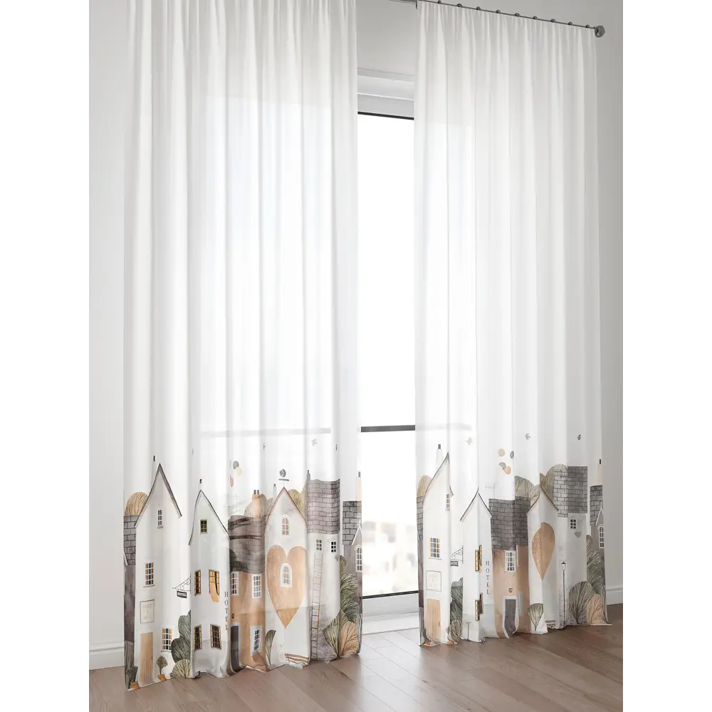 Фото 3 Тюль Comfy Way Алоуна - 151 CW580151-240 150x240 см на шторной ленте цвет бежевый 2 шт