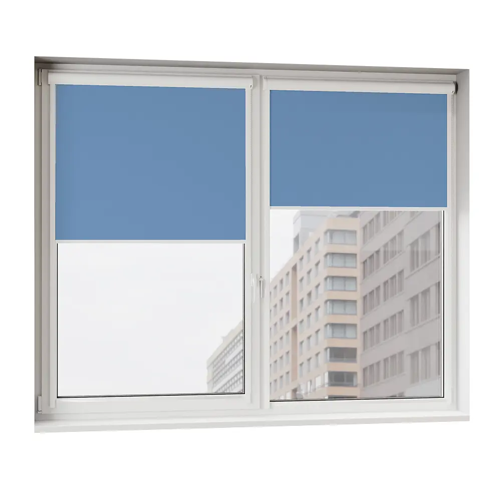 Фото Рулонная штора блэкаут Унистайл Rkrblgol086170, 86x170 см, цвет голубой Фото Рулонная штора блэкаут Унистайл Rkrblgol086170, 86x170 см, цвет голубой