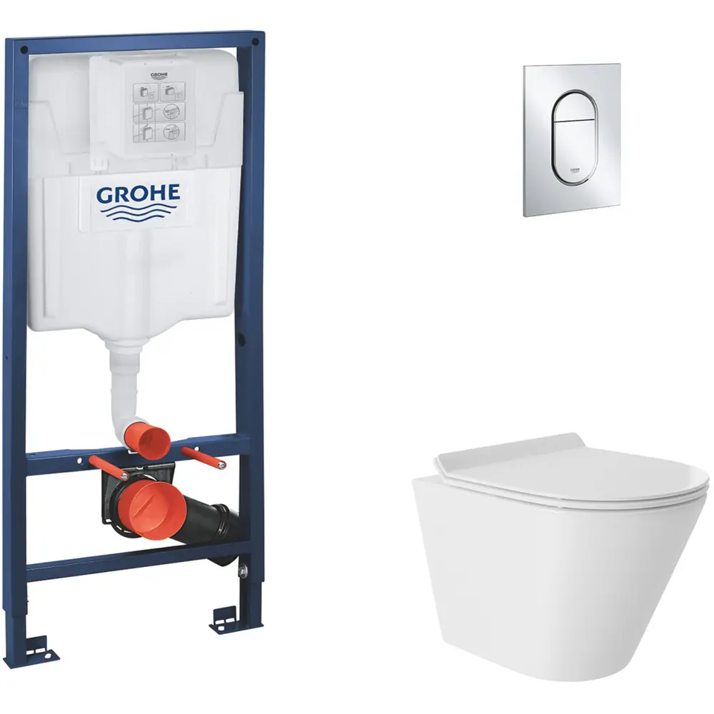 Фото 2 Инсталляция GROHE Solido 5 в 1 QuickFix с клавишей смыва Arena Cosmopolitan (39702000) и унитаз 48x36 Vortex Soft-Close белый глянцевый конус Фото 2 Инсталляция GROHE Solido 5 в 1 QuickFix с клавишей смыва Arena Cosmopolitan (39702000) и унитаз 48x36 Vortex Soft-Close белый глянцевый конус