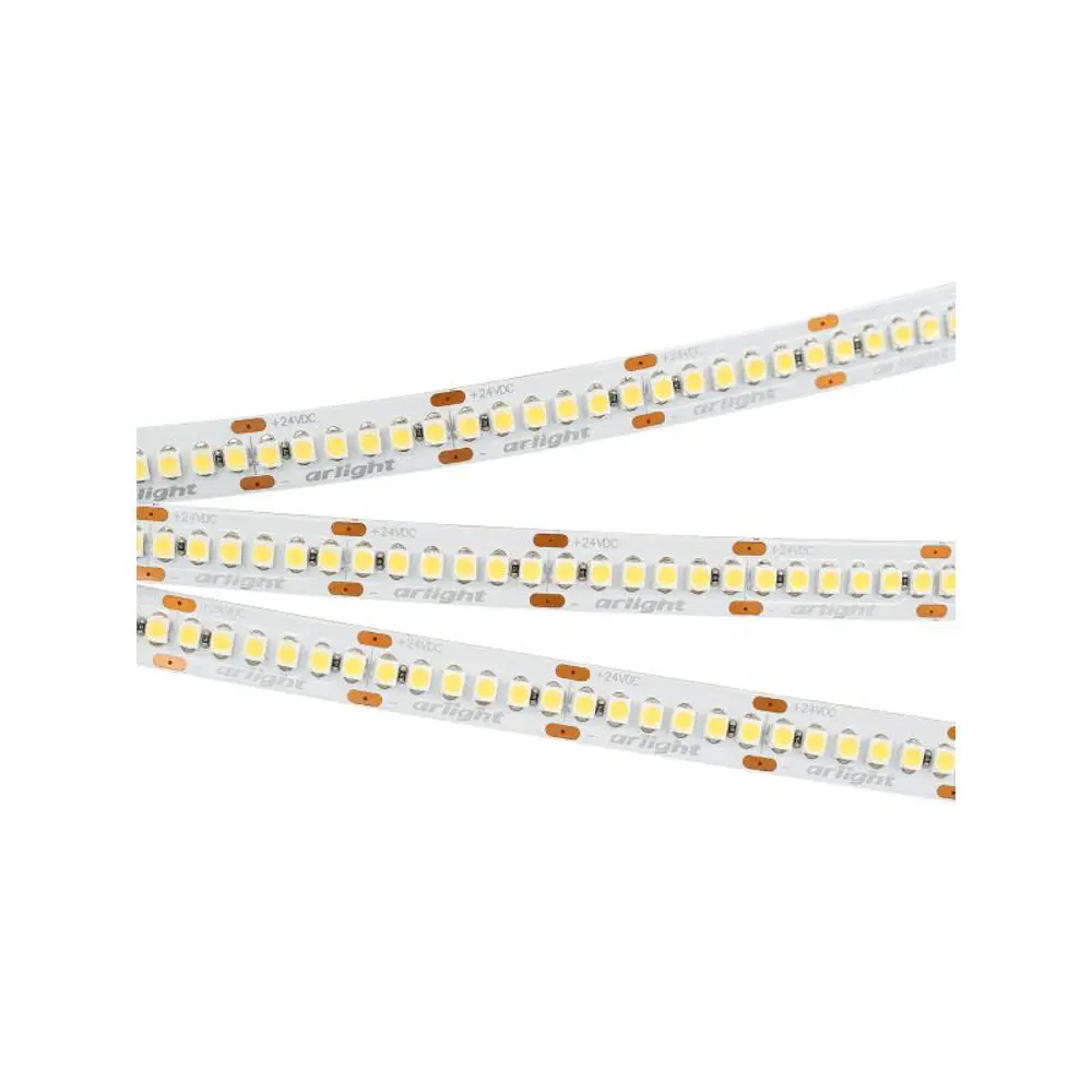 Фото 2 Светодиодная лента Arlight 028621(2) SMD 2835 240 диод/18 Вт/м 24 В IP20 5 м теплый белый свет Фото 2 Светодиодная лента Arlight 028621(2) SMD 2835 240 диод/18 Вт/м 24 В IP20 5 м теплый белый свет