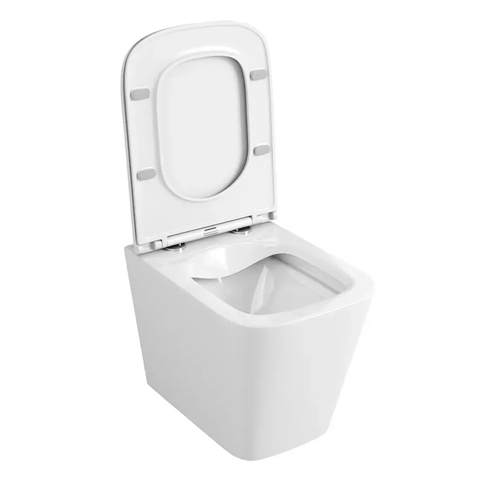 Фото 10 Инсталляция с унитазом комплект 5 в 1 Teymi F13423 унитаз подвесной безободковый Helmi S кнопка нержавеющая сталь