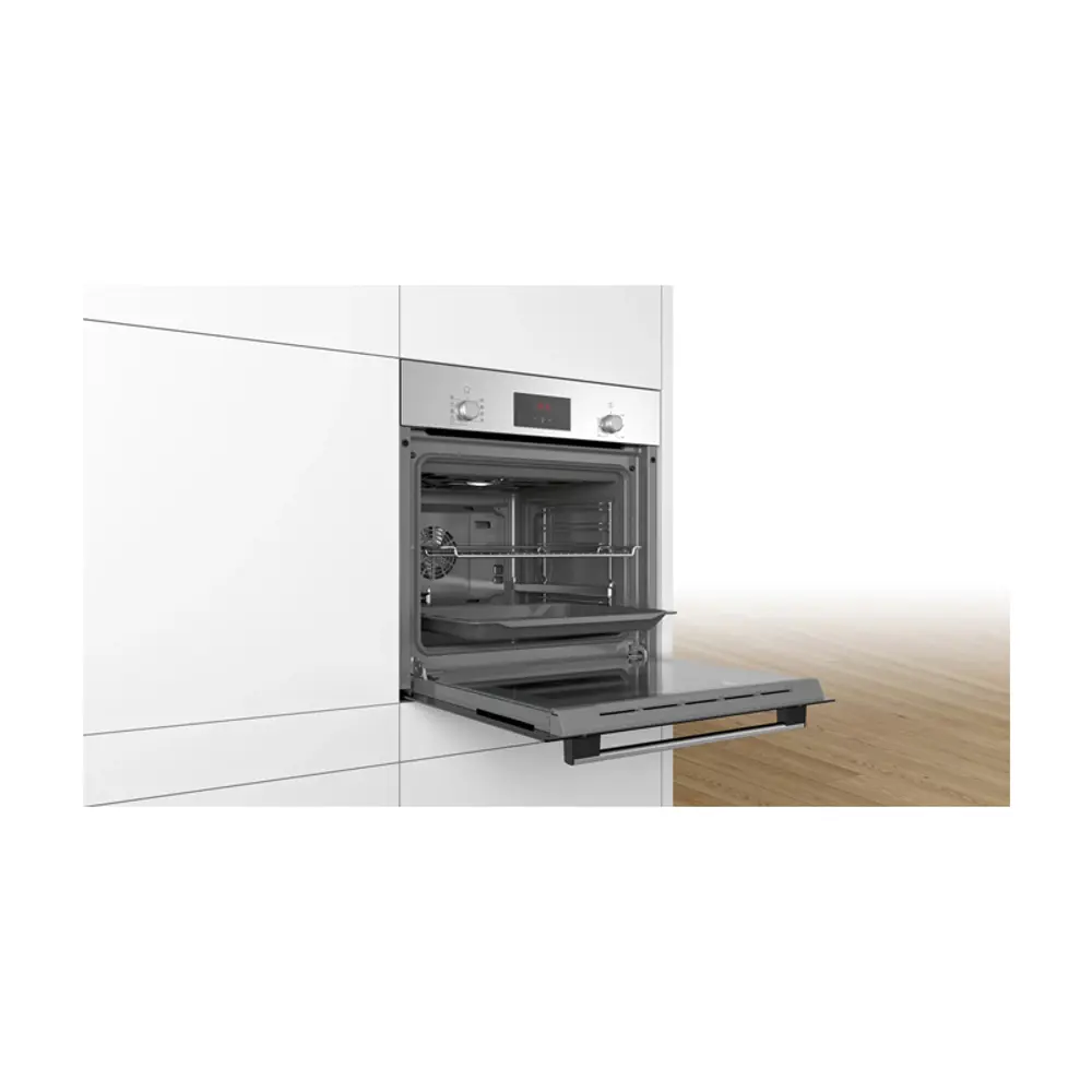 Фото 4 Встраиваемый духовой шкаф Bosch Hbf114Es0 59.40x59.50x54.80 см цвет черный Фото 4 Встраиваемый духовой шкаф Bosch Hbf114Es0 59.40x59.50x54.80 см цвет черный