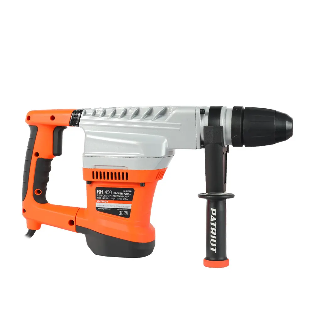 Фото 6 Перфоратор сетевой SDS Max Patriot RH450 140301450, 1300 Вт, 10 Дж Фото 6 Перфоратор сетевой SDS Max Patriot RH450 140301450, 1300 Вт, 10 Дж