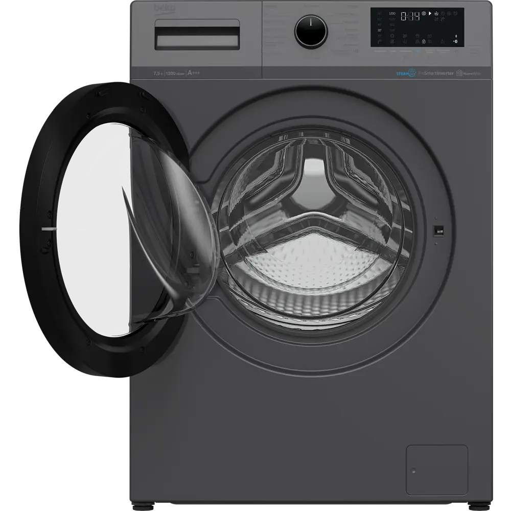 Фото 5 Стиральная машина Beko WSPE7H616A 59.6x84x45 см, 7.5 кг, цвет антрацит