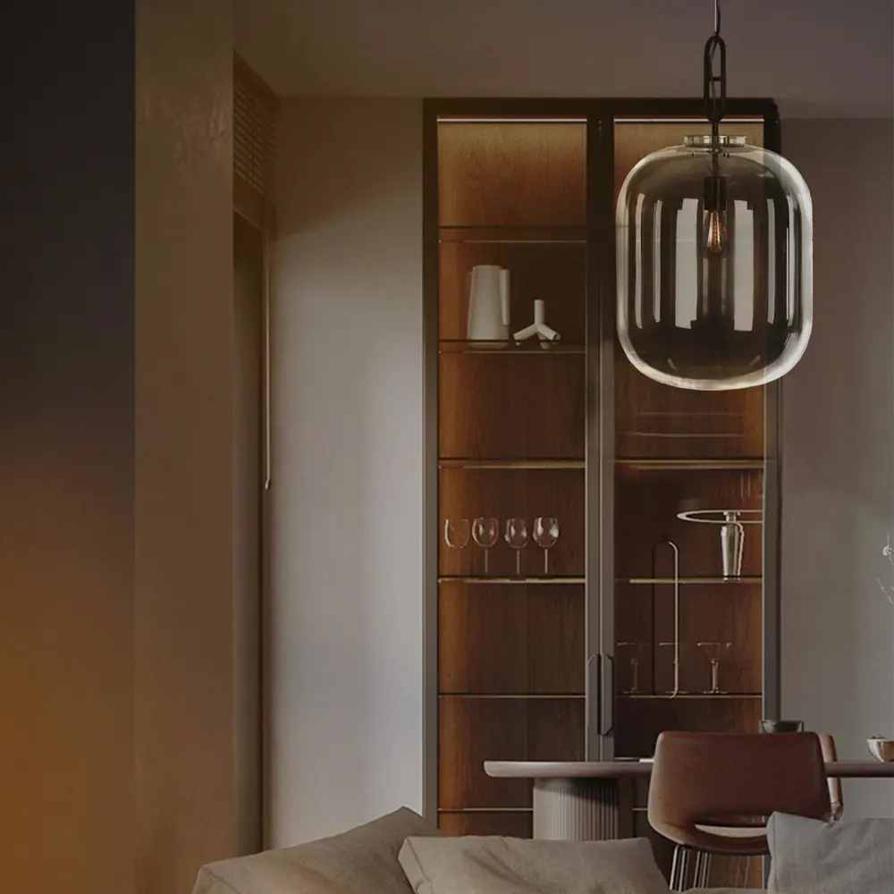 Фото 5 Светильник подвесной Loft It Oda 10195-350 smoke 1 лампа 1.57 м² цвет черный, дымчатый Фото 5 Светильник подвесной Loft It Oda 10195-350 smoke 1 лампа 1.57 м² цвет черный, дымчатый