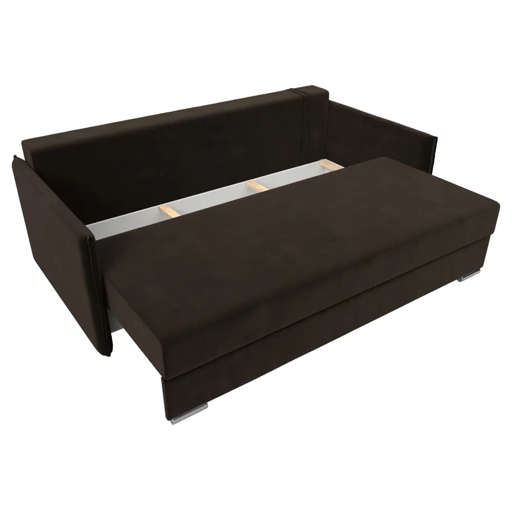 Фото 7 Диван прямой Сайгон Лига диванов 115113 203x90x105 см микровельвет цвет коричневый