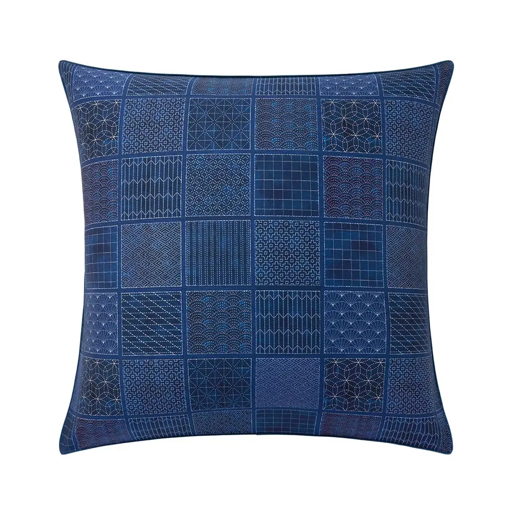 Фото Наволочка Kenzo Sashiko 32891, 65x65 см, сатин, цвет синий