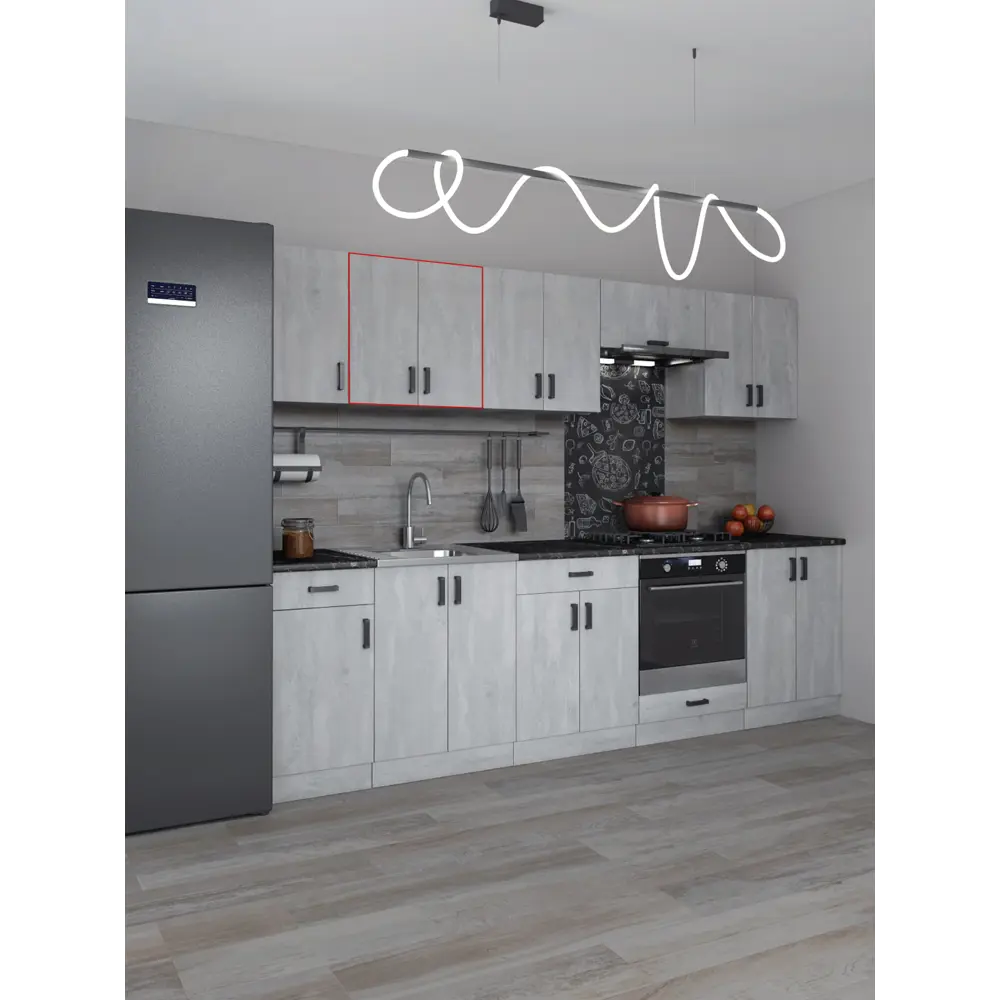 Фото 3 Навесной шкаф Кухонный модуль подвесной Regent style 60 x 60 x 60 см ЛДСП цвет серый Фото 3 Навесной шкаф Кухонный модуль подвесной Regent style 60 x 60 x 60 см ЛДСП цвет серый
