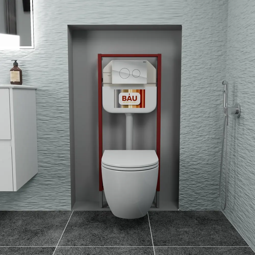 Фото 3 Комплект BAUEDGE NEO45700-GR-4455SQ-Q00010 6 в 1: инсталляция 45, унитаз со смывом торнадо Grossman Hurricane 3, сиденье, кнопка из стекла Dream белая Фото 3 Комплект BAUEDGE NEO45700-GR-4455SQ-Q00010 6 в 1: инсталляция 45, унитаз со смывом торнадо Grossman Hurricane 3, сиденье, кнопка из стекла Dream белая