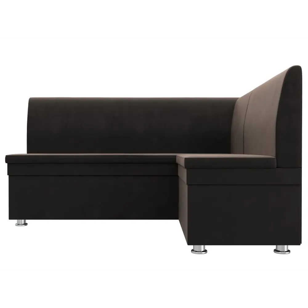 Фото 2 Диван кухонный угловой Уют правый угол Лига диванов 109624 152x89x126 см велюр цвет коричневый