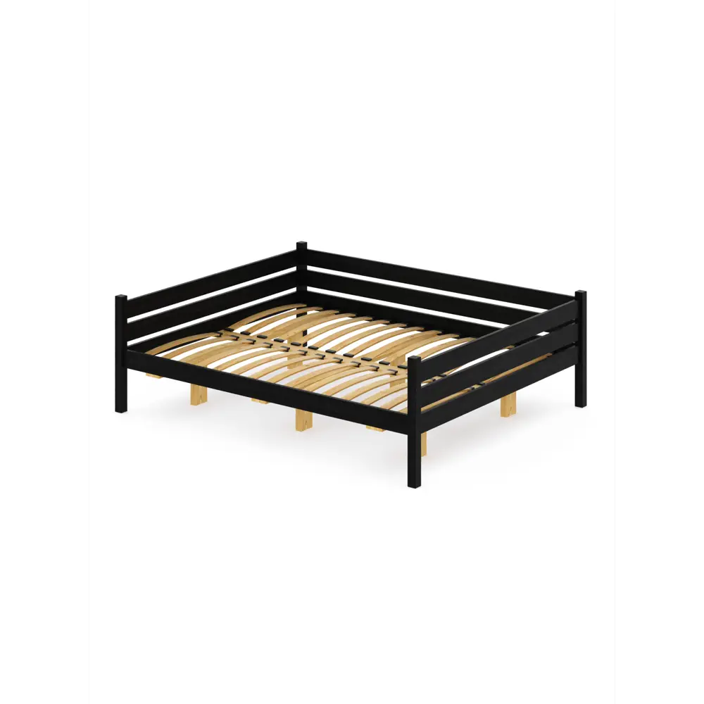 Фото Кровать Solarius Tahta140-180onix-orto 150 x 63 x 190 см сосна цвет черный