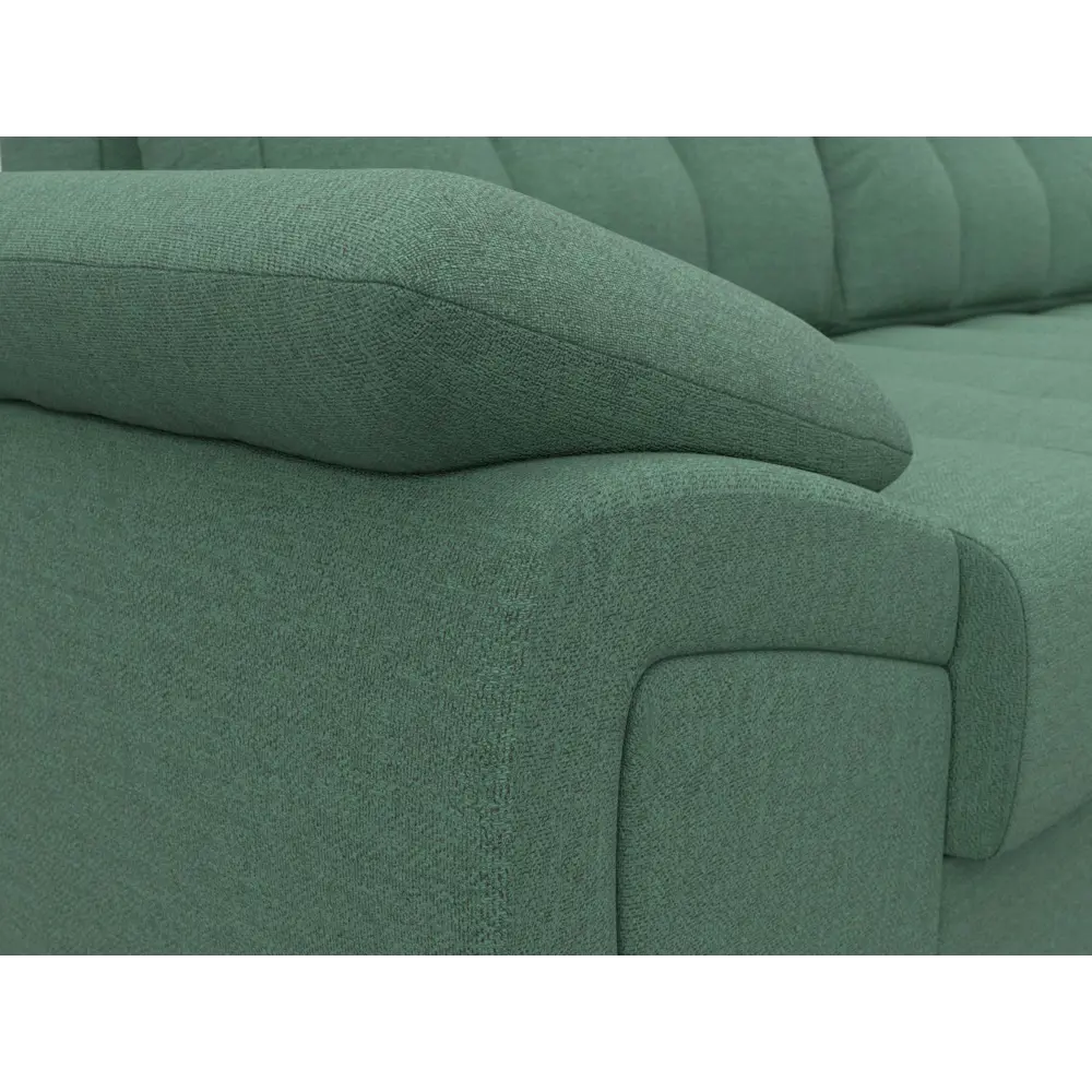 Фото 3 Диван Лига диванов Нэстор 264x74x147 см рогожка цвет зеленый