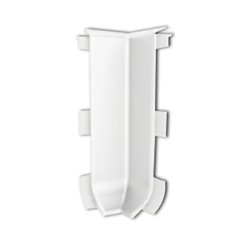 Фото 2 Внутренний угол на плинтус 80мм алюминий цвет белый 4 шт Фото 2 Внутренний угол на плинтус 80мм алюминий цвет белый 4 шт