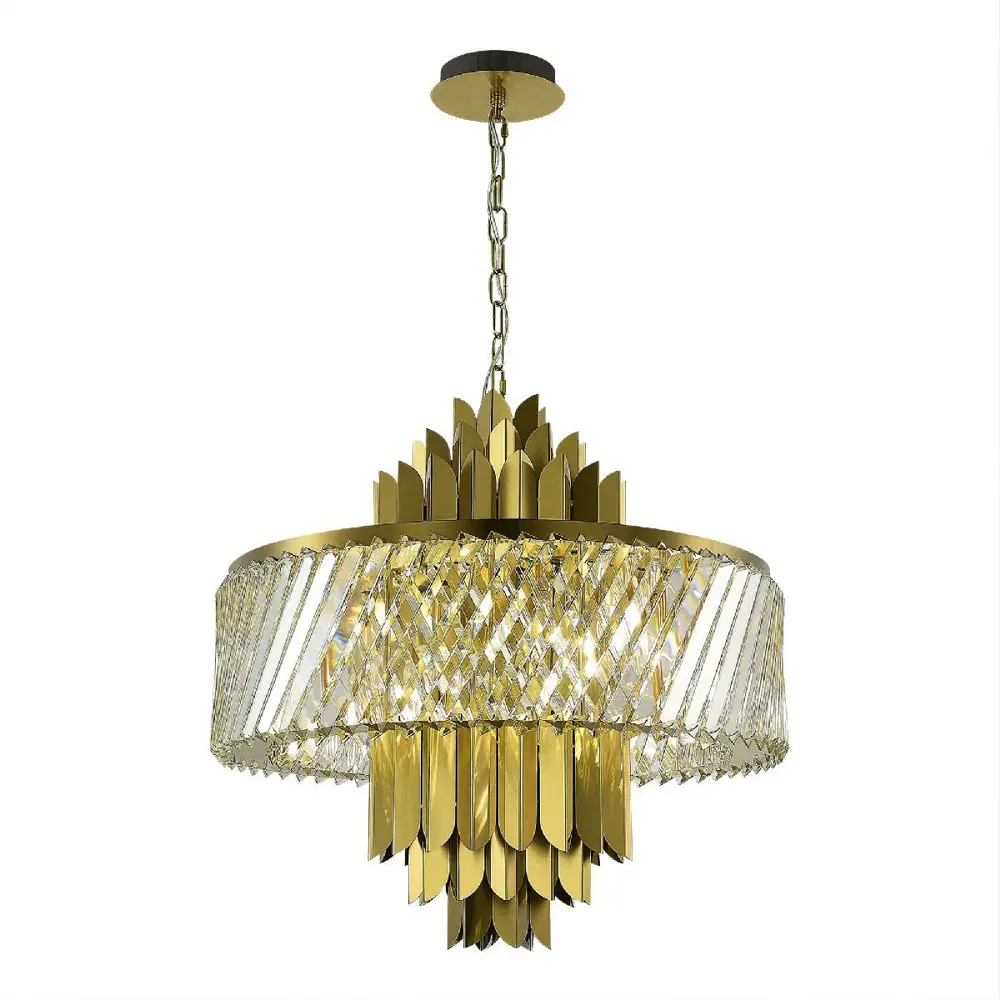 Фото Люстра подвесная St luce Sl1635.303.09 9 ламп 18 м² цвет желтый Фото Люстра подвесная St luce Sl1635.303.09 9 ламп 18 м² цвет желтый