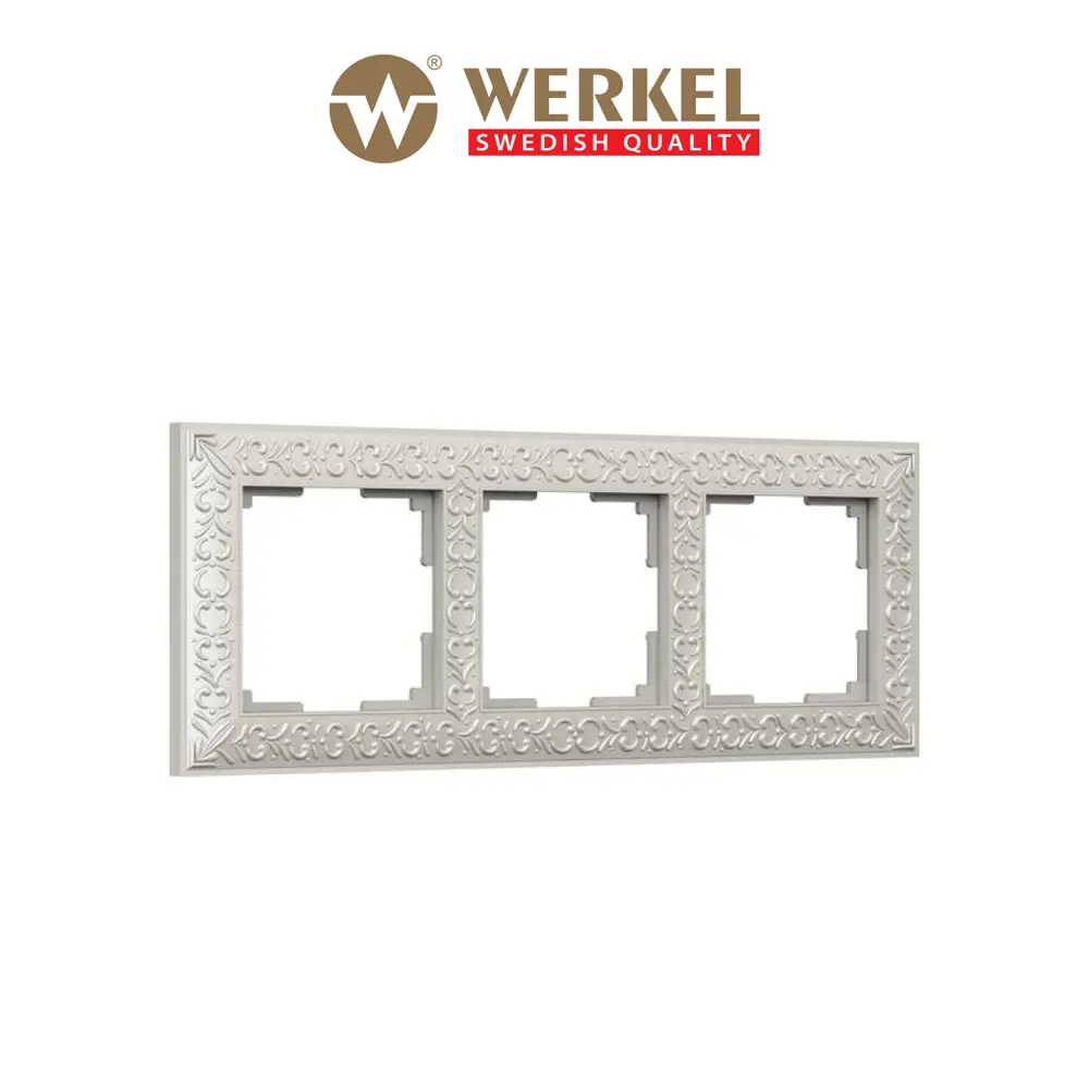 Фото Рамка для розеток и выключателей Werkel Antik 3 поста цвет жемчужный Фото Рамка для розеток и выключателей Werkel Antik 3 поста цвет жемчужный
