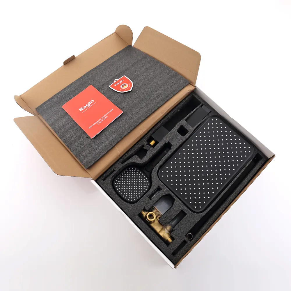 Фото 12 Душевая стойка Raglo R30.27.06 3 режимная цвет черный