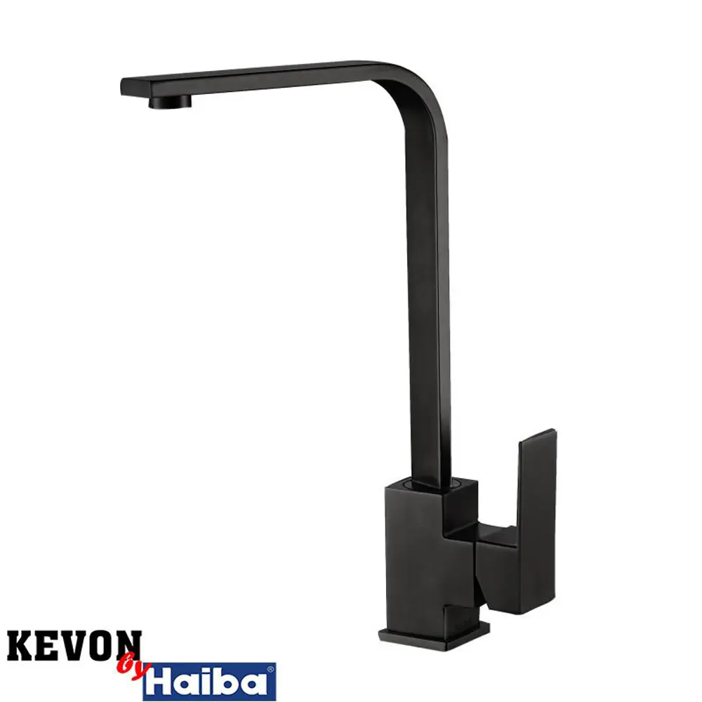 Фото Смеситель для кухни Kevon KV79334-7 поворотный излив 33.9 см цвет черный