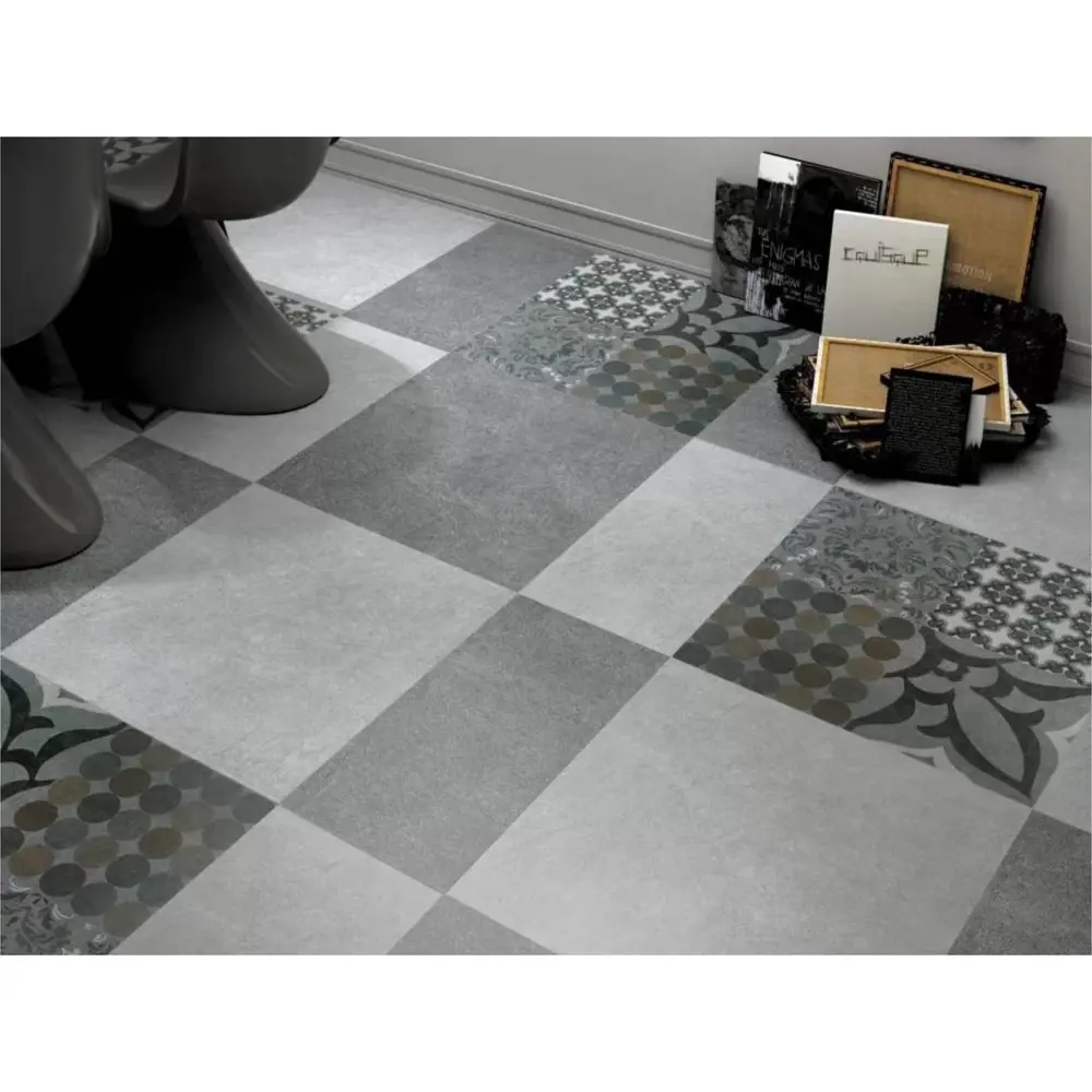 Фото Керамогранит Kerama marazzi SG614820R 60x60см 1.8 м² цвет серый светлый, цена за упаковку Фото Керамогранит Kerama marazzi SG614820R 60x60см 1.8 м² цвет серый светлый, цена за упаковку