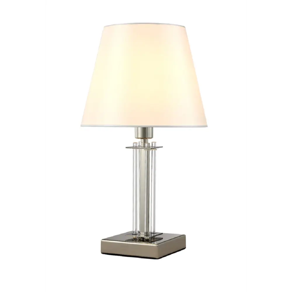 Фото 4 Настольная лампа Crystal Lux Nicolas lg1 nickel-white цвет серый/серебристый Фото 4 Настольная лампа Crystal Lux Nicolas lg1 nickel-white цвет серый/серебристый