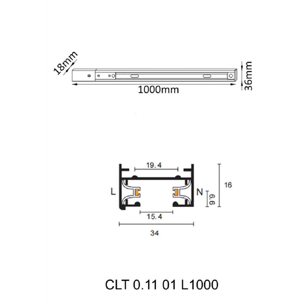 Фото 8 Трековый шинопровод однофазный Crystal lux Clt 0.11 01 l1000 bl 100 см цвет черный Фото 8 Трековый шинопровод однофазный Crystal lux Clt 0.11 01 l1000 bl 100 см цвет черный