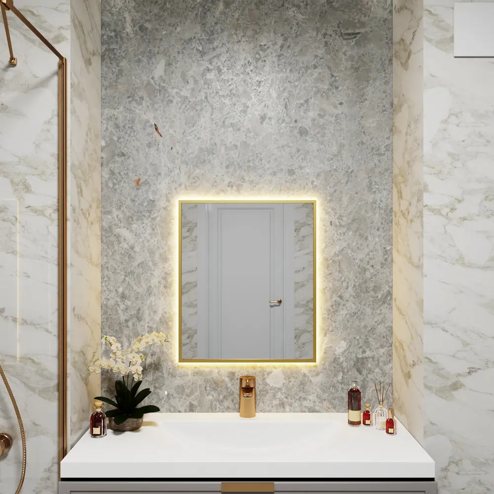 Фото Зеркало со встроенной подсветкой One mirror 7060зст 60x70 см Фото Зеркало со встроенной подсветкой One mirror 7060зст 60x70 см