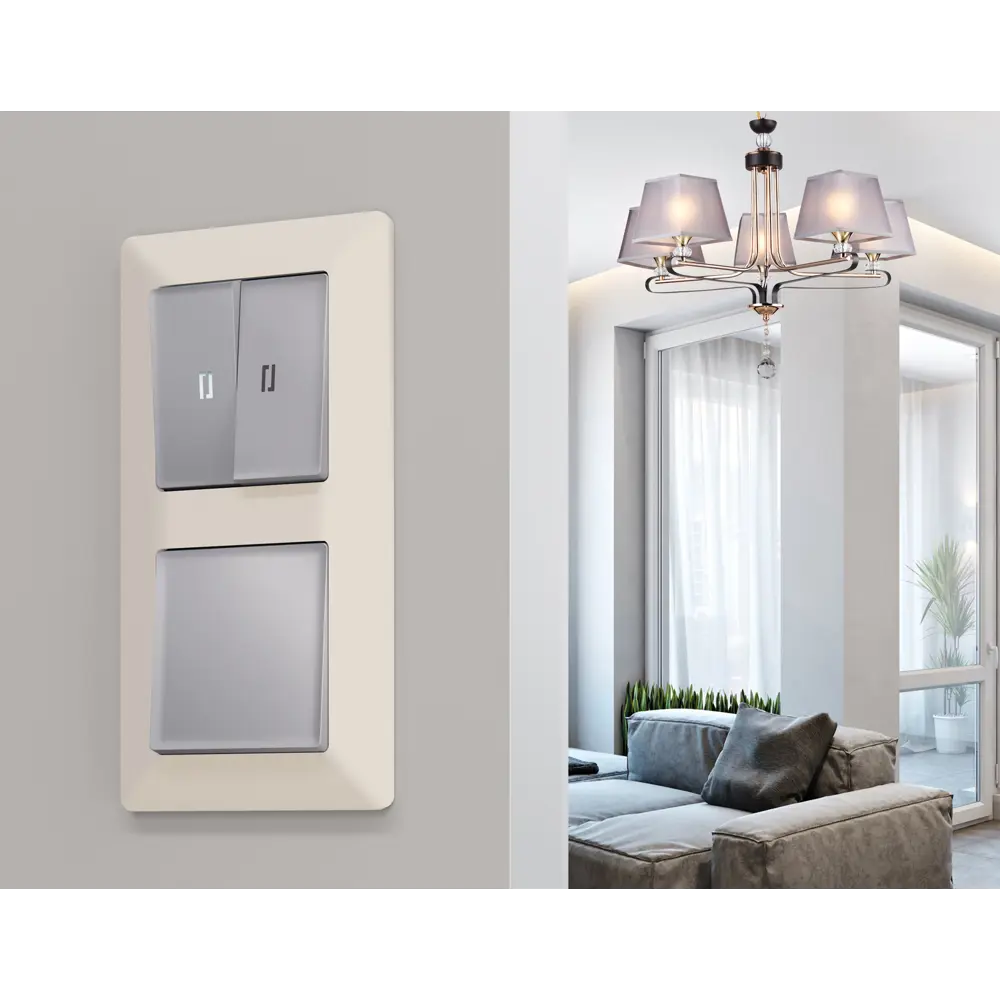 Фото 3 Рамка для розеток и выключателей Ambrella volt Alfa Line AF110331 1 пост цвет бежевый матовый Фото 3 Рамка для розеток и выключателей Ambrella volt Alfa Line AF110331 1 пост цвет бежевый матовый