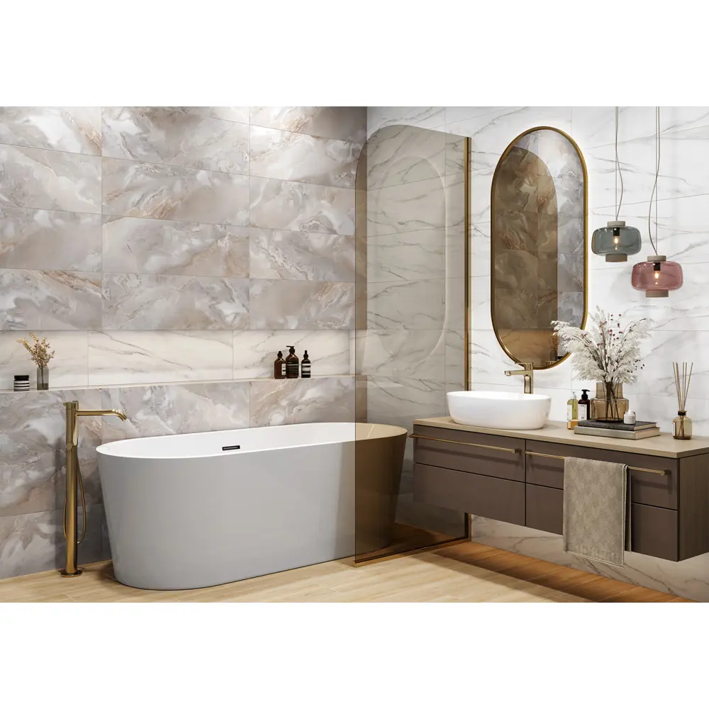 Фото 3 Настенная плитка Delacora Bavaro WT93BAV00 30x90см цвет серый Фото 3 Настенная плитка Delacora Bavaro WT93BAV00 30x90см цвет серый