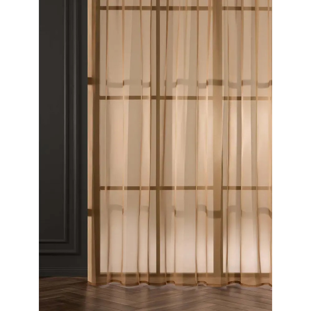 Фото Штора Arya home 8001885863195 на шторной ленте 250x300 см цвет кофе с молоком Фото Штора Arya home 8001885863195 на шторной ленте 250x300 см цвет кофе с молоком