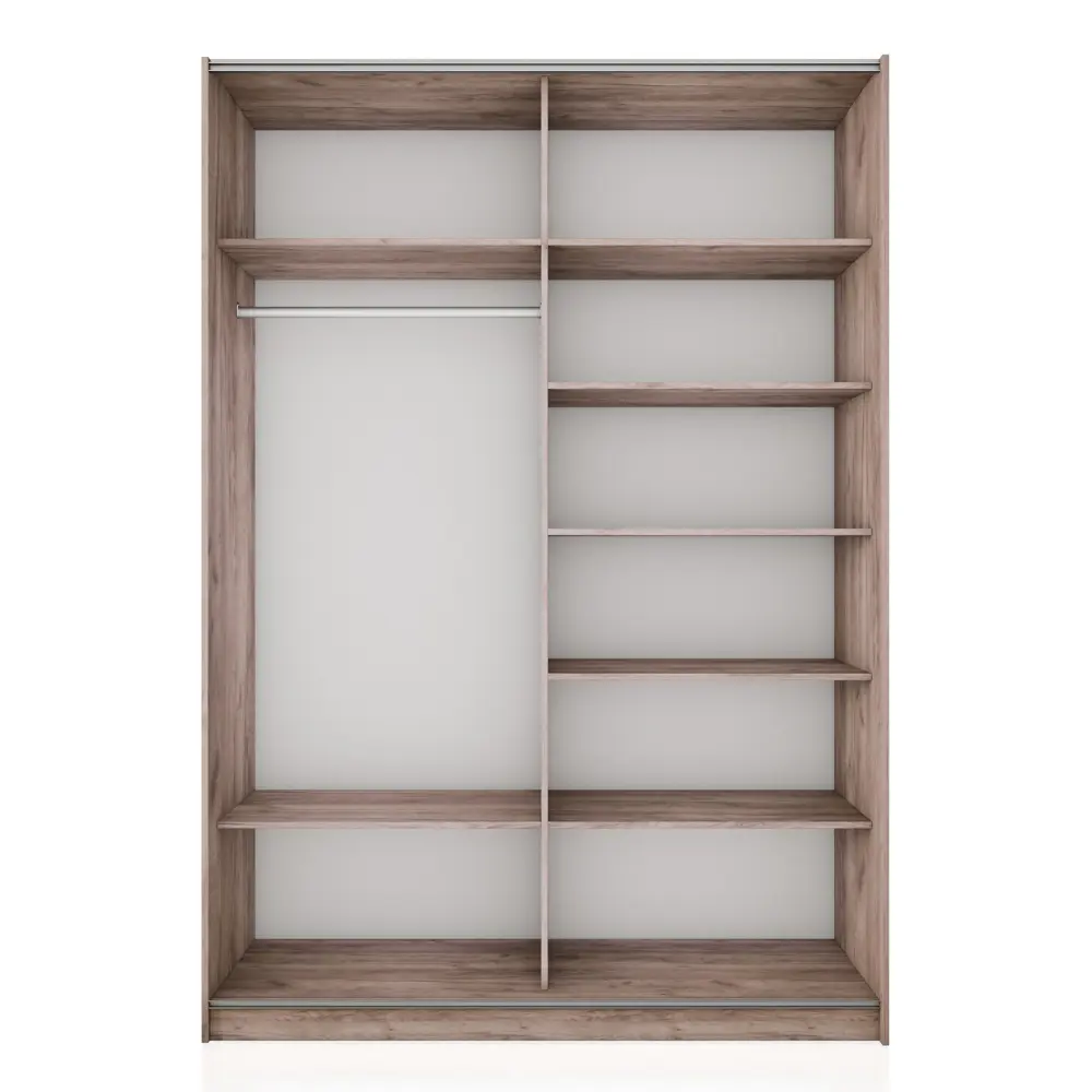 Фото 2 Шкаф-купе Мебельная компания е1 500491 230x120x57 см 8 полок ЛДСП цвет крафт табачный Фото 2 Шкаф-купе Мебельная компания е1 500491 230x120x57 см 8 полок ЛДСП цвет крафт табачный