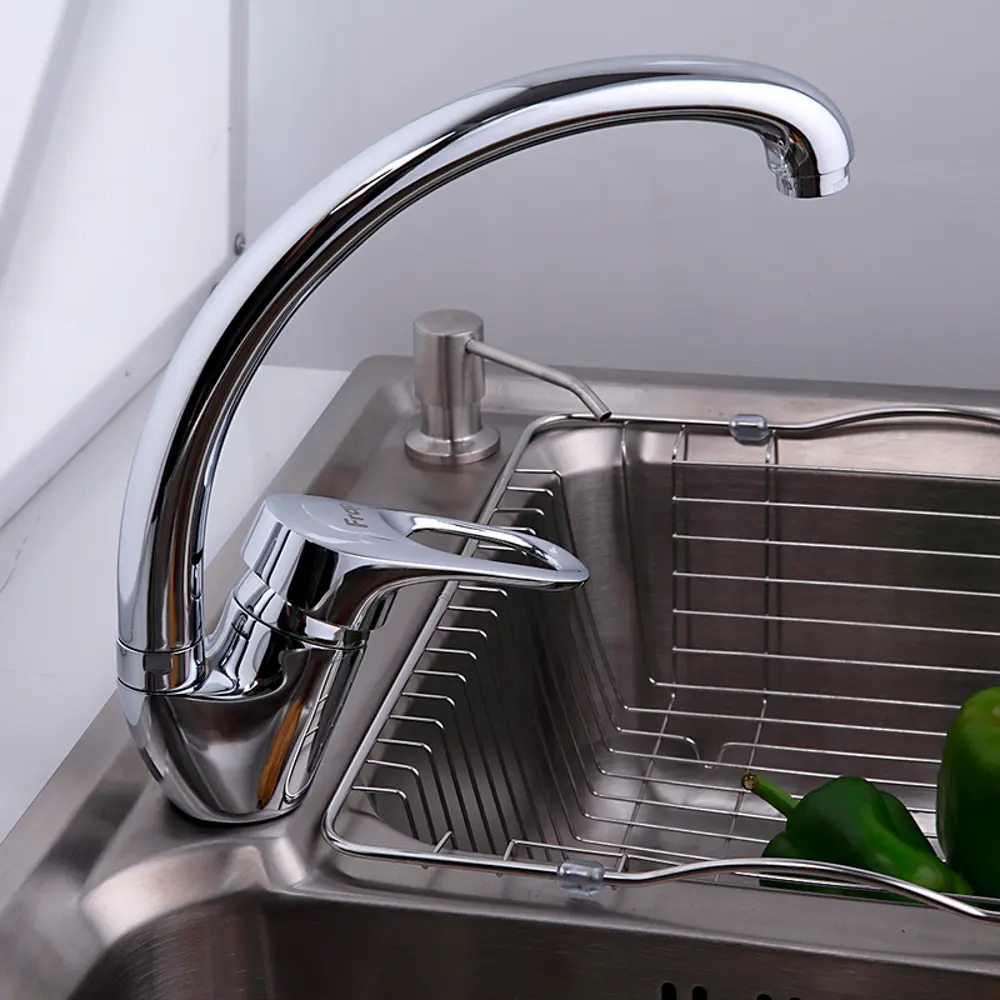 Фото 3 Смеситель для кухни Frap 36973 поворотный излив 19.3 см цвет хром Фото 3 Смеситель для кухни Frap 36973 поворотный излив 19.3 см цвет хром