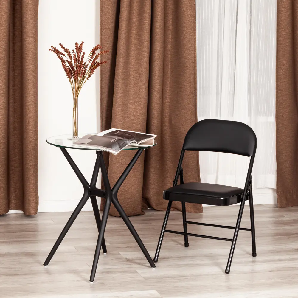Фото 2 Кухонный стул Tetchair Folder 47x79x47 см эко-кожа цвет черный Фото 2 Кухонный стул Tetchair Folder 47x79x47 см эко-кожа цвет черный