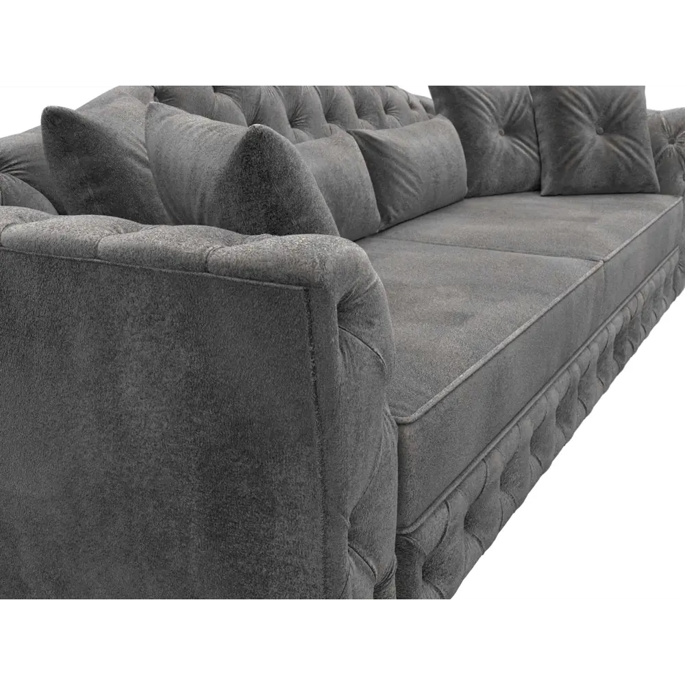 Фото 3 Диван прямой Артис Лига диванов 126377 250x97x103 см велюр цвет tower 10 серый Фото 3 Диван прямой Артис Лига диванов 126377 250x97x103 см велюр цвет tower 10 серый